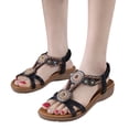 thumbnail image 3 of Ruyang Sandals for Women Women's Summer Non Slip Elastic Band Fish Mouth Wedges Beach Open Toe Breathable Women Sandals, 3 of 9