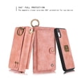 thumbnail image 3 of iPhone XR Leather Flip Case Cover,iPhone XR Zipper Wallet Case for Women and Men, Dteck [14 Card Holder][Zipper][Magnetic Detachable] Wallet Folio Case Leather Pouch for iPhone XR (6.1 inch), Pink, 3 of 10