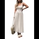 thumbnail image 1 of Vestido de Verano para Mujer, Sin Mangas, Cuello Cuadrado, Informal, para Playa, con Bolsillos, Tejido de Patchwork Fluido XL, 1 of 8
