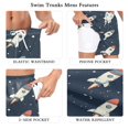 thumbnail image 5 of FORMRS Mens Swim Trunks Mesh Liner Quick Dry Casual Beach Board Shorts with Pockets, Sizes S-2XL, Rocket Pattern, 5 of 9