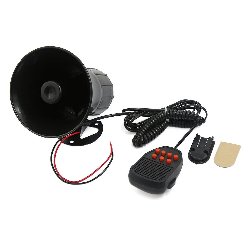Unique Bargains 12V Loud Air Horn Siren 7 Sounds Tone Warning Alarm115 db for Car Boat Truck