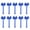 Blue, variant on Set of 10 Colorful Cheerleading Keychains Polyester Cheer Bows Ribbon Keyring Accessory for Sporty Girls and Teens
