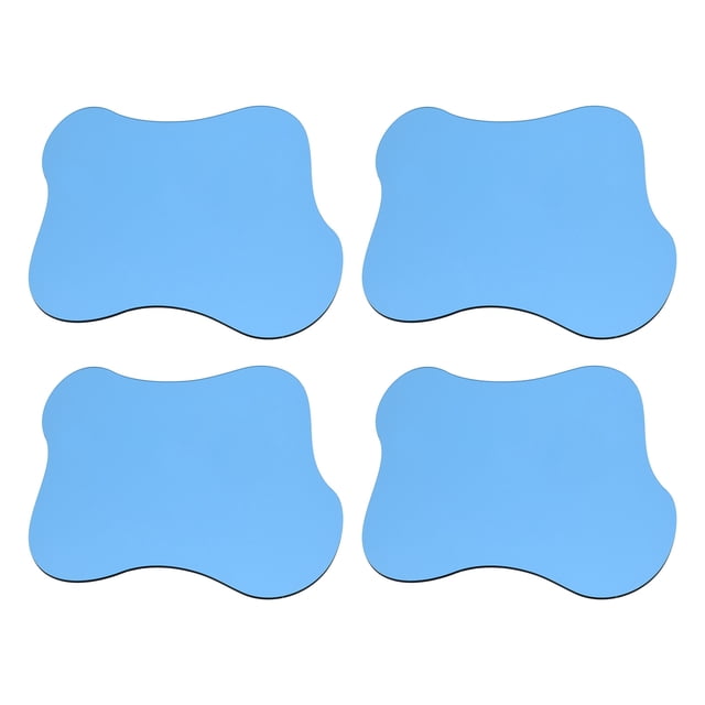 Unique Bargains 4pcs Acrylic Irregular Coaster, Creative Coaster Mug Pad Coffee Cup Coaster, Blue (7x6 Inch)
