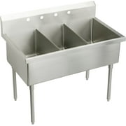 Elkay Wnsf8360of Weldbilt 63" Triple Basin Free Standing Stainless Steel Utility Sink - 4