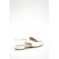 thumbnail image 5 of Cecelia New York Cleo Embellished Slingback Pointed Toe Flats White Patent Clear (ALABASTER/GOLD DOME, 9.5), 5 of 5
