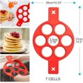 thumbnail image 2 of Silicone Pancake Mold, 2 Pieces Reusable Non-stick Silicone Pancake Mold, Multifunctional Kitchen Accessories For Pancakes And Baking, 2 of 2