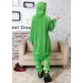 thumbnail image 4 of Adultos niños familia Onesie ropa de dormir franela Animal Rana dibujos animados pijamas Unisex Navidad Halloween Anime Cosplay disfraces mono, 4 of 4
