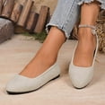 thumbnail image 5 of Fengqque Women’s Ballet Flat Shoes Dress suede Round Toe Slip On Ballerina Walking Soft Sole Flats Shoes for Woman Beige 6.5(38), 5 of 9