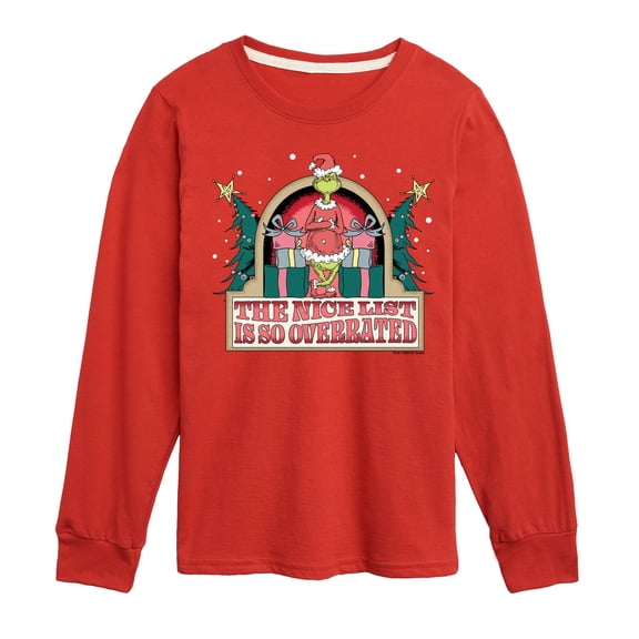 Dr. Seuss The Grinch - Christmas - Nice List Is So Overrated - Toddler & Youth Long Sleeve Graphic T-Shirt