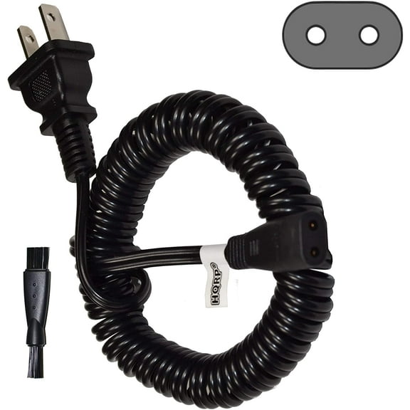 HQRP AC Power Cord for Remington TF400, TF500, TF600, TF700, MS2-90, MS2-100, MS2-200, MS2-250, MS2-260 Shaver Lead Mains Cable