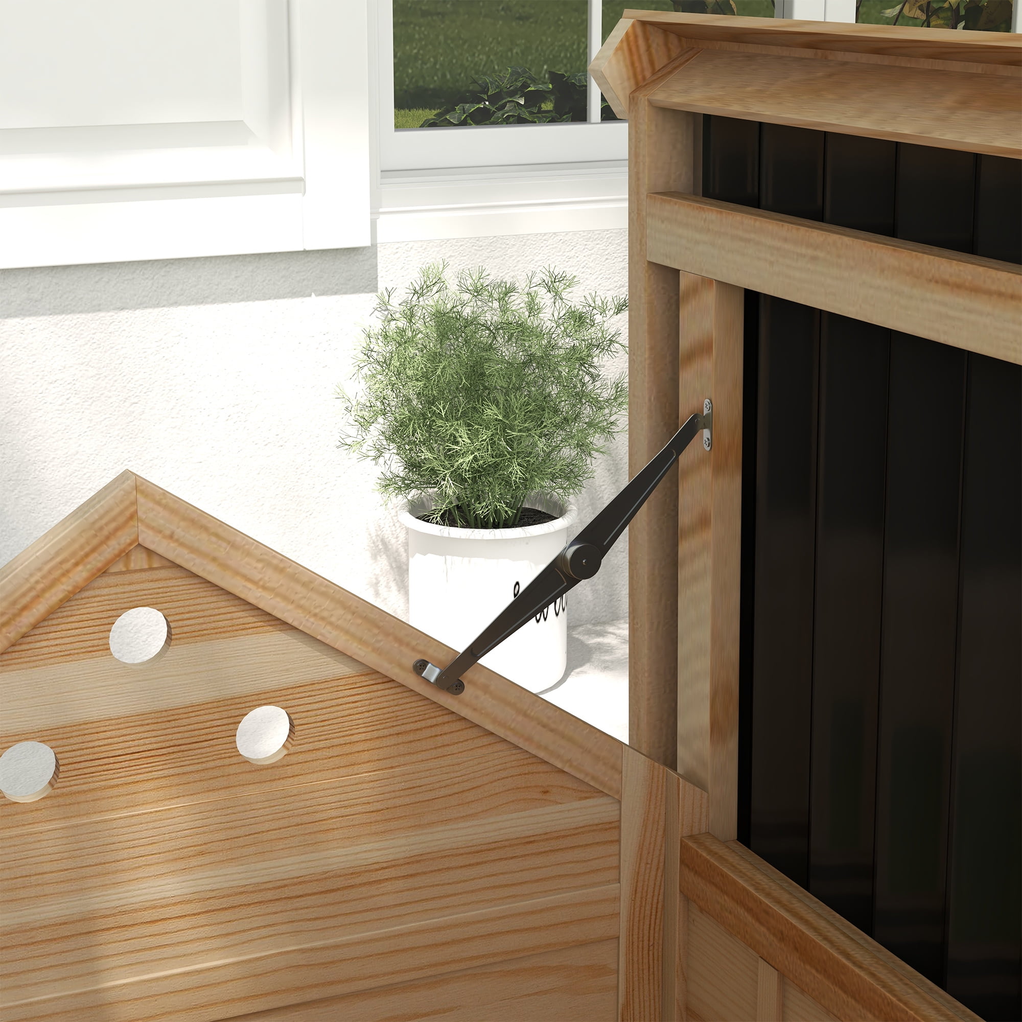 Pet Coop, Wooden House with Openable Roof