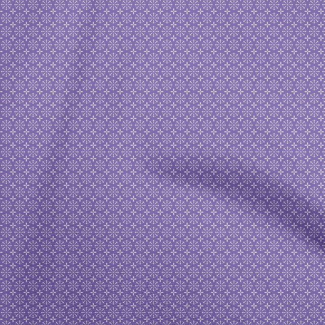 oneOone Polyester Spandex Violet Fabric Asian Block Floral Craft Projects Decor Fabric Printed By The Yard 56 Inch Wide
