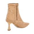 thumbnail image 4 of XYD Women Pointed Toe Braided Ankle Boots Woven Mid Heels Zip-up Spring Elegant Booties Shoes Size 14.5 Beige, 4 of 4