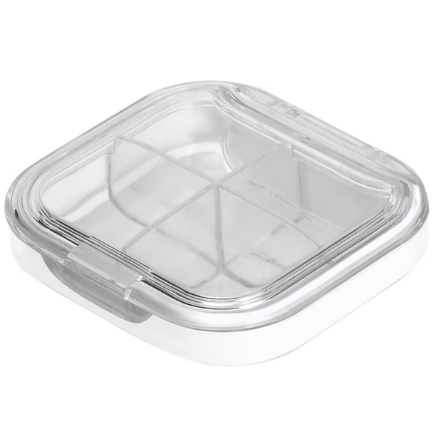 Caja de pastillas portátil para el hogar, caja de pastillas diarias, compartimentos de separación, organizador de tabletas, contenedor Almacenamiento y organización del hogar S Blanco Transparente Ounissouiy HA067539-01