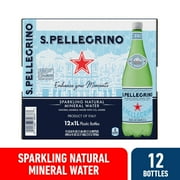 S.Pellegrino Sparkling Natural Mineral Water, 405.6 fl oz, 12 Pack Plastic Bottles