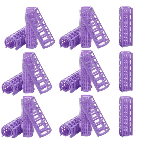 Set of 14 Plastic Hair Rollers, Happon Small Size Hair Roller 0.6 in Curlers Self Grip Rollers for Women Ladies Short Hair Long Hair DIY Hairdressing Styling Tools (Random Color)