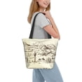 thumbnail image 2 of Fotbe Wild West Desert With Cowboys Bolsa de Playa con Estampado, Bolsa de Hombro, Bolsa de Mano Espaciosa, Bolsa de Viaje Ligera, Bolsa de Compras Versátil, 2 of 6