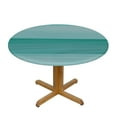 thumbnail image 3 of ONETECH  Teal Round Table cover, Teal Turquoise Green Wood Decorative Table Cloth for Circular Table Cover Dinner Table Parties, 3 of 7