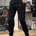 thumbnail image 3 of Pantalones de camuflaje azul marino para hombre, pantalones harén Y2k holgados de carga coreana para hombre, ropa técnica de alta calidad para exteriores, pantalones de trabajo de hip hop apilados, 3 of 5