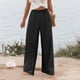 thumbnail image 5 of WILLBEST Pantalones Casuales para Mujer, Cómodos, con Cintura Elástica y Pierna Ancha, Holgados, elegantes y con Bolsillos para Uso Diario. Extra Grande, 5 of 8