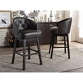 thumbnail image 2 of Baxton Studio Avril 31" Faux Leather Swivel Bar Stool (Set of 2), 2 of 4