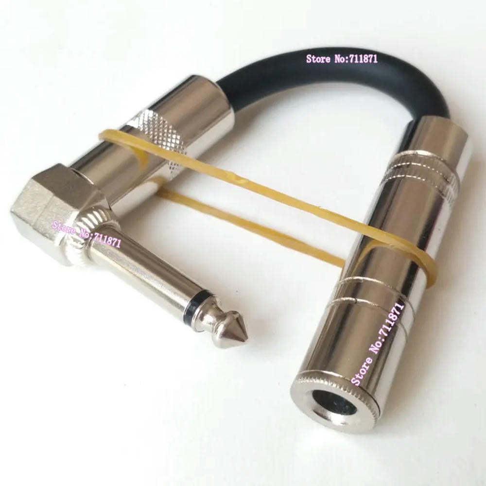 FOR 10cm Short Male to Female Ts 6.35 Audio Cable Line For Guitar amplifier 1/4 6.35 TS Male Female Audio Wire Cord 6.35 Cable M F