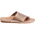 thumbnail image 2 of SoftWalk Womens Flat Sandals 8 Wide Rose Gold Metallic, 2 of 7