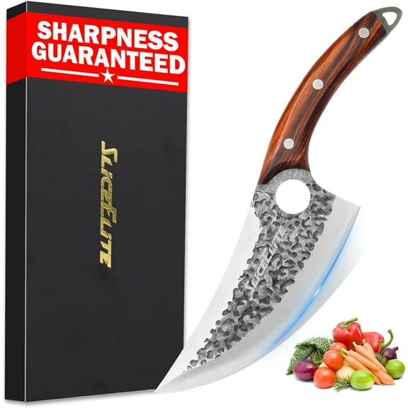 SliceElite Hand-Forged Viking Knife | Precision Boning & Meat-Cutting Tool with Gift Box | Professional Chef Knife for BBQ & Kitchen