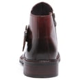 thumbnail image 5 of Santimon Monk Strap Leather Shoes Casual Chelsea Boots Dress Oxford Boots Ankle Boots Red 11 US, 5 of 8
