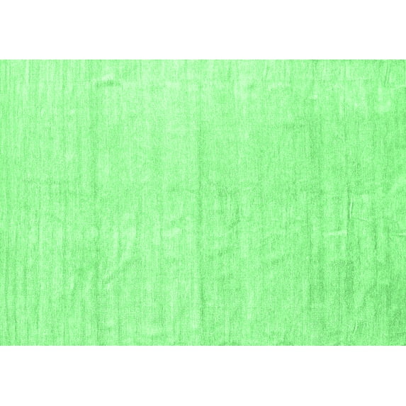 Ahgly Company Indoor Rectangle Solid Emerald Green Modern Area Rugs, 2' x 4'