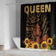 thumbnail image 5 of 4PCS African American Woman Bathroom Shower Curtain Set with Rugs, Afro Inspirational Quote Shower Curtain Sets with Hooks,Waterproof Fabric Black Queen Shower Curtains for Bathroom Decor, 5 of 8