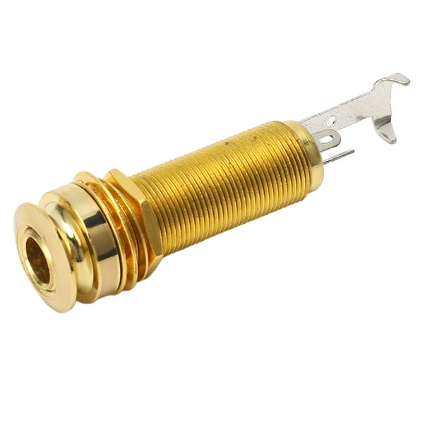 Conector De Bajo De Guitarra De Metal, Conector De Barril De Bajo De Guitarra De 1/4 De Pulgada, Toma De Salida Para Reducir Ruido Para Guitarras Y Bajos Eléctricos