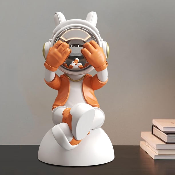 Figura decorativa espacial, adorno de escritorio, artesanía de resina, escultura de , estatua decorativa para sala de estar, escritorio, Cúbrete los ojos