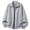 Grey, variant on Mens Zip Up Sweatshirt 2026 Fall Winter Long Sleeve Plain Full Zipper Oversized Jacket Cardigan Outerwear