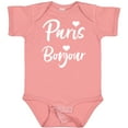 thumbnail image 3 of Inktastic Paris Bonjour with Hearts in White Text Boys or Girls Baby Bodysuit, 3 of 5