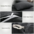 thumbnail image 3 of Pure Era Duvet Cover Set-Jersey Cotton 100% T-Shirt Cotton-Ultra Soft Heathered Black-Queen Size,Heathered Black Charcoal Gray, 3 of 6