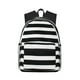 thumbnail image 1 of Disketp Black And White Stripes Mochila Ligera Clásica con Múltiples Bolsillos, Mochila Casual para Hombre y Mujer, Ideal para Escuela, Trabajo y Viajes, 1 of 6
