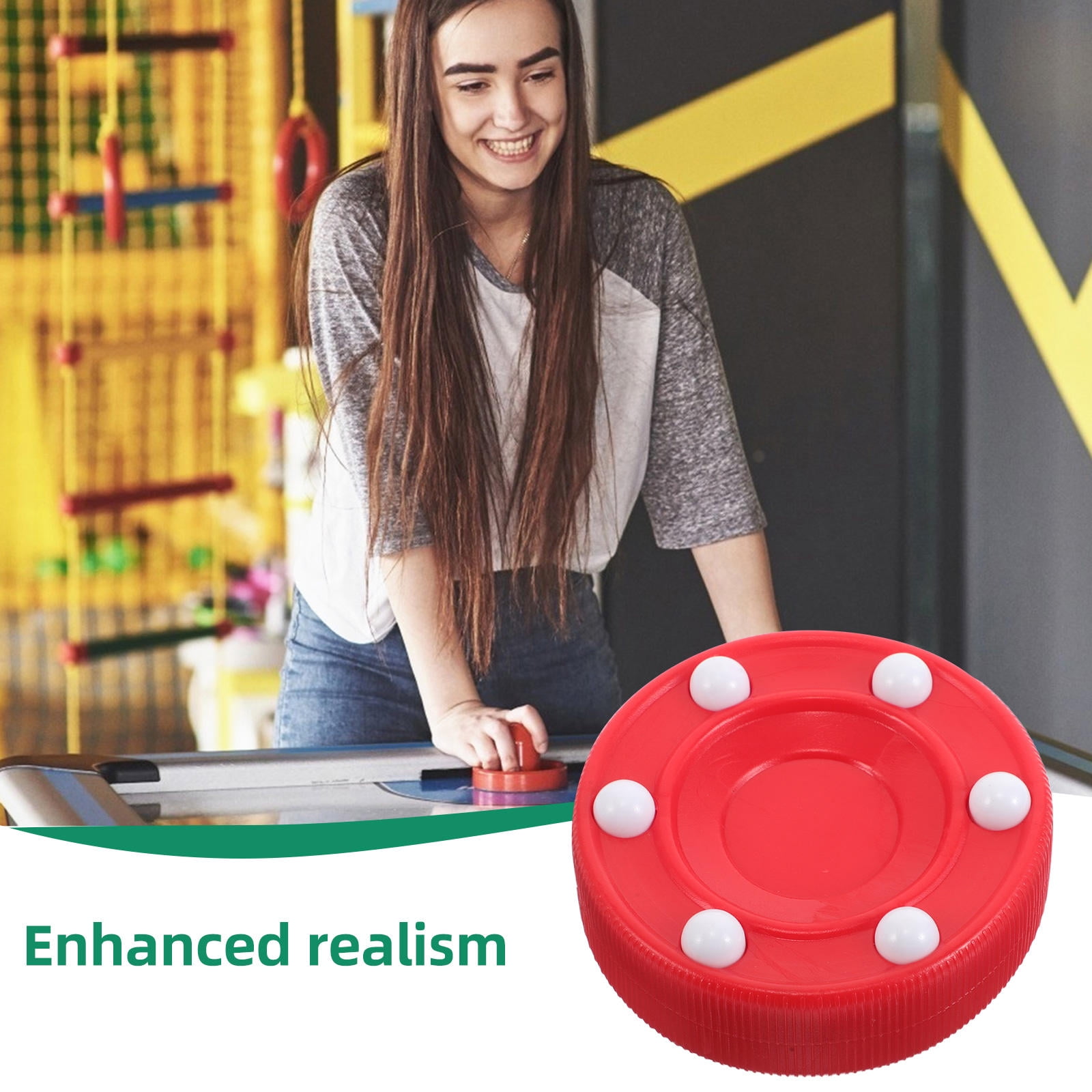 PENIKOKO Red Roller Hockey Pucks Durable PP for Indoor and Outdoor Use