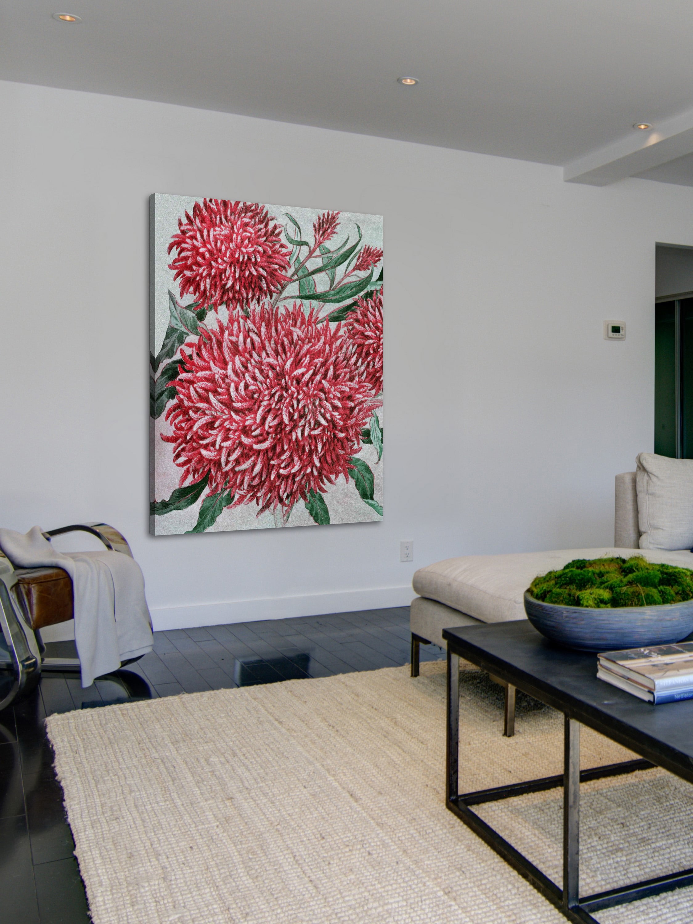 "Wool Flowers" Painting Print on Wrapped Canvas