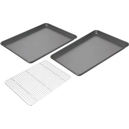 Chicago Metallic N/s 3 Pc-2 Cookie/jelly Roll/cooling Rack Set