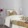thumbnail image 3 of Ambesonne Detroit Quilted Bedspread Set 2 Pcs, Woodward Avenue Urban, Twin Size, Multicolor, 3 of 5