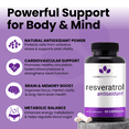 thumbnail image 4 of Luma Nutrition High Purity Resveratrol Capsules - 98% Trans-Resveratrol Supplement - Antioxidant - USA - 60 Capsules, 4 of 11