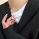 thumbnail image 4 of Collar de péndulo pequeño de plata de ley 925 con cadena Seiko lateral cóncava convexa única 2 plata N0227G Rojo Verde, 4 of 5