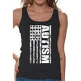 thumbnail image 1 of Awkward Styles Autism Flag Tank Top for Women American Flag Autism Awareness Tank Top Autism Tanks for Women USA Flag Autism Gifts Autistic Spectrum Awareness Women's Tank Tops Support Autism Tanks, 1 of 4