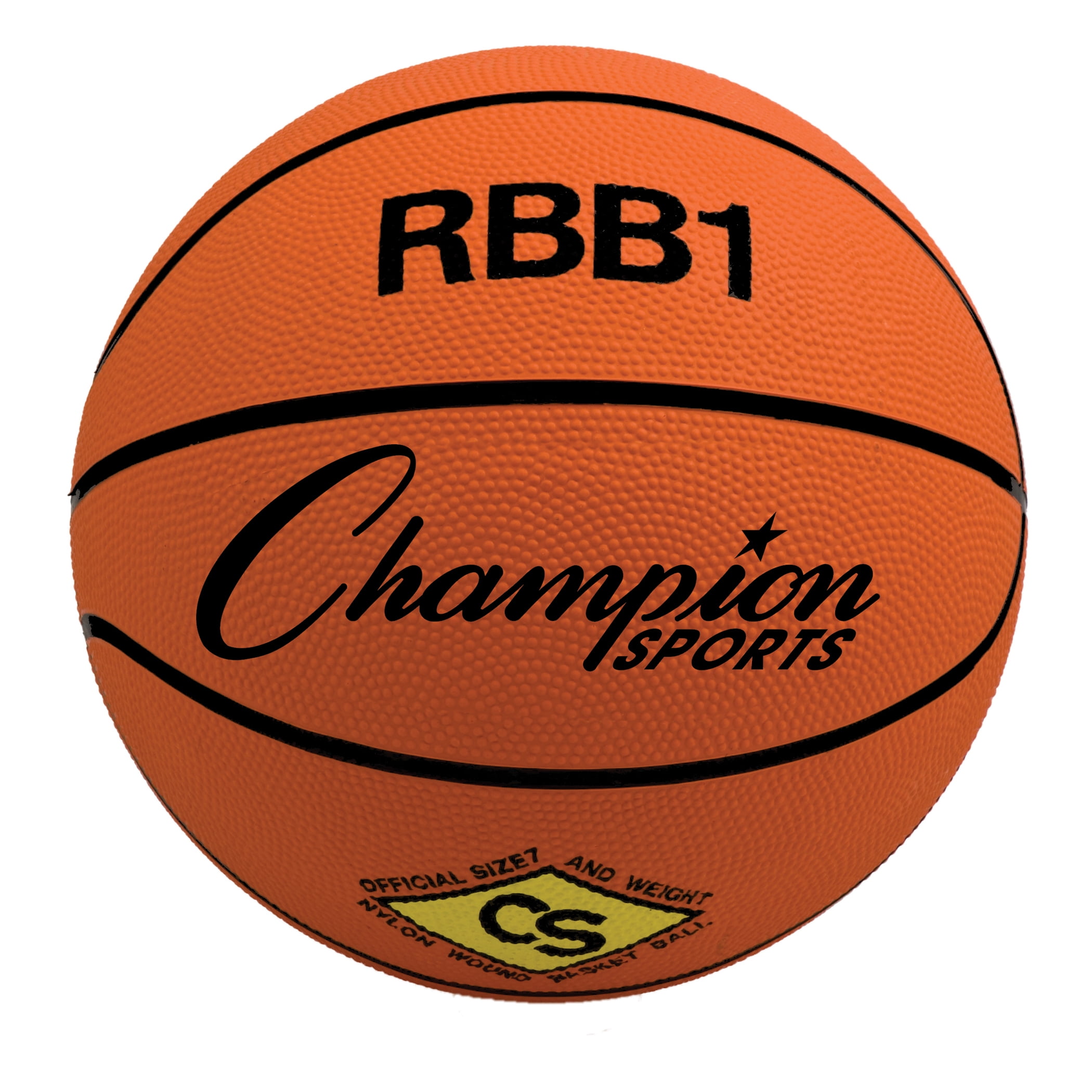 Offical Size Rubber Basketball, Orange, Pack of 2