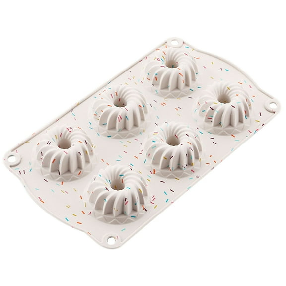 under $10 silicone bundt cake pan, Silica Gel non stick muffin mold, 6-Cavity Bundtlette Pan, Metal Reinforced Silicone Fluted Cake Mold, Non-Stick for Muffins, Jello, Easy Clean, silicone mold