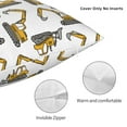 thumbnail image 4 of Rateoe Funny Excavator Pattern Throw Pillow Cover Premium Pillow Stuffer Sham Square for Decorative Cushion Bed Couch Sofa(Pillow insert not included), 4 of 8