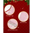 thumbnail image 6 of Pink Christmas Tree Christmas Tree Skirt 36 Inches Large Christmas Skirt Tree, Winter Balls Snowflake Xmas Tree Tree Skirt Christmas Decorations for Fireplace Party Holidays Indoor Outdoor, 6 of 7