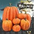 thumbnail image 2 of 7PCS Artificial Pumpkins Decoration Autumn Harvest Thanksgiving Simulation Pumpkins Fall Table Centerpiece Halloween Decor Props, 2 of 6