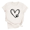thumbnail image 3 of Puyaiuu Dog Mom Shirts for Women Dog Lover Tshirts Cute Paw Love Heart Print Tee Tops Gift, 3 of 6